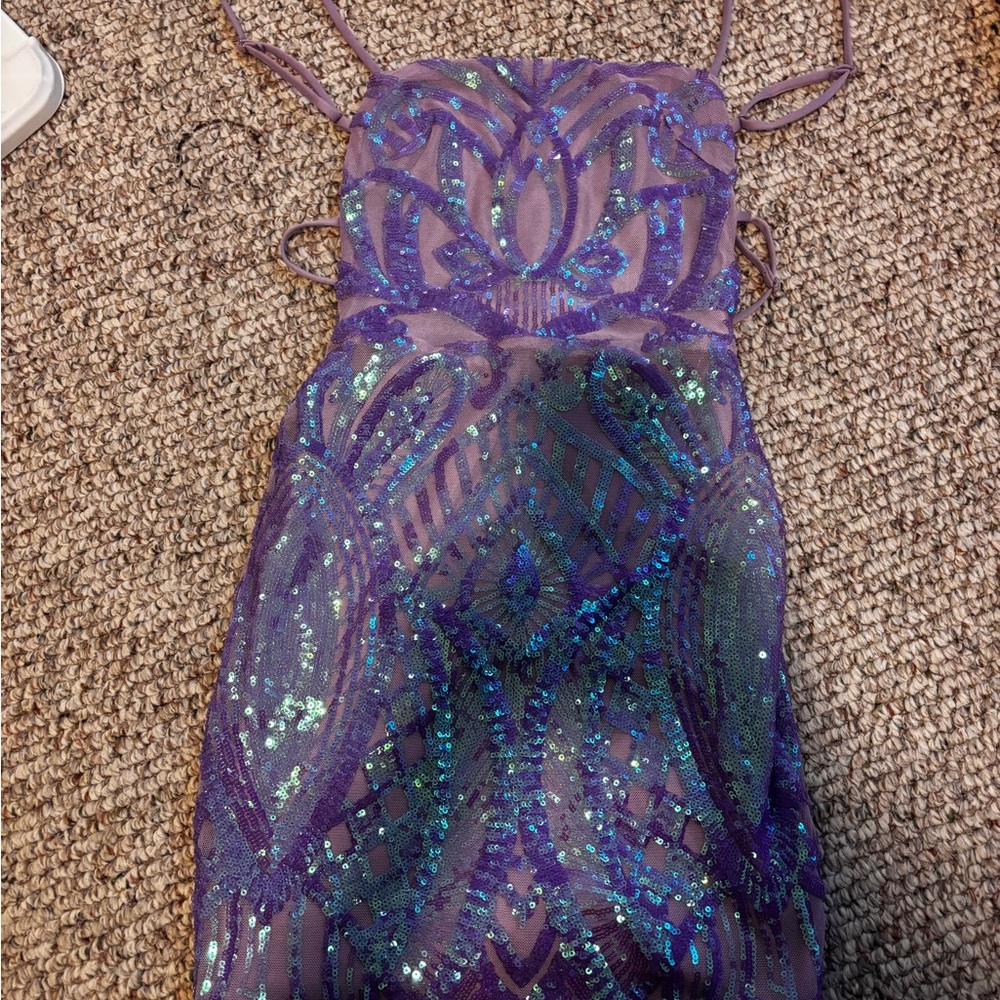 Lucy in the sky Purple Sequin Dress